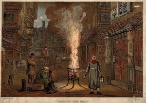 A Grande Praga de Londres, 1665 de Unknown