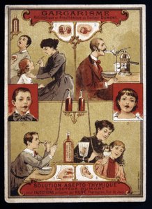 O gargarejo anti-séptico e anestésico do Dr. Dumont - Publicidade, final do século XIX de Unknown artist