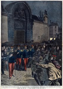 Caso Dreyfus: a derrota da banda judaica pela absolvição do comandante Esterhazy é saudada pela multidão com os gritos de "Vive l