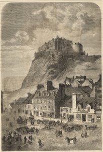 Edinburgh Castle - Castelo de Edimburgo na Escócia - 1864 de Unknown artist
