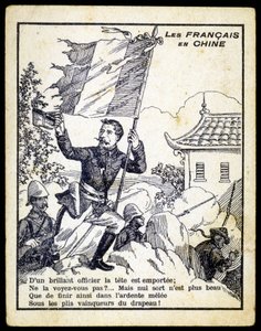 Alegoria enfática da guerra entre a França e a China, no final do século XIX de Unknown artist