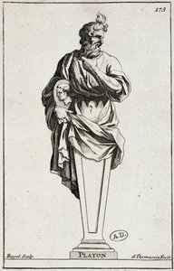 Gravação de uma estátua de Platão de Unknown artist