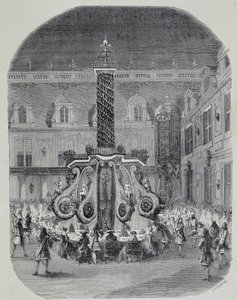 Festa de Luís XIV (Festa no pátio de mármore em Versalhes). de Unknown artist