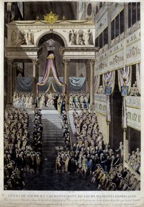 Festa da coroação e coroação de suas majestades imperiais em 1804. de Unknown artist