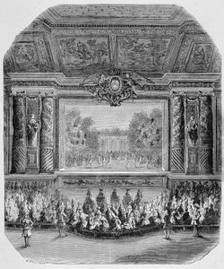 Fete of Louis XIV, do Duque de Saint Aignan (Comédia em música, tocada no parque de Versalhes) Gravura de Unknown artist