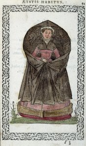 Flemish Demoiselle - em "Habits et effigies" de Jean Sulperius de Unknown artist