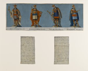 Quatro reis incas: Tupac Yupanqui, Huayna Capac, Huascar Inca, Atahuallpa, início do século XIX de Unknown