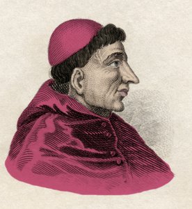 Francisco Jimenez de Cisneros (Gonzalo Jimenez de Cisneros) (1436-1517) cardeal, reformador religioso e estadista espanhol. Gravura do século XIX. de Unknown artist