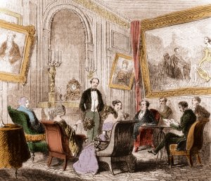 François Rene de Chateaubriand (1768-1848), escritor e político francês, lendo as "Memoires d