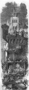 François de Guise (1519-1563), nomeado governador de Metz pelo rei Henrique II da França, obrigou Carlos V, imperador do Sacro Império Germânico, a levantar o cerco de Metz em 1552. Gravura do século XIX. de Unknown artist