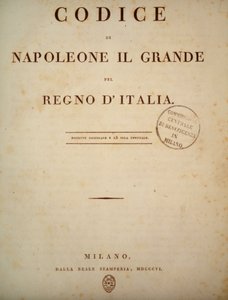Frontispício do Código de Napoleão. em 1806 de Unknown artist