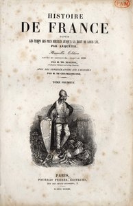 Frontispício do "Histoire de France" de Anquetil. 1838. de Unknown artist