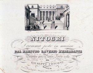 Frontispício de Nitocri, ópera de Mercadante de Unknown artist