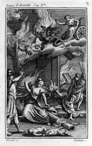 Frontispício de "A poética" do filósofo grego Aristóteles (384-322 AC). Século XVII de Unknown artist