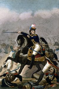 General Jean Lannes, Duque de Montebello (1769-1809) na Batalha de Essling (21 - 22 de maio de 1809) Gravura do século XIX. . Milão de Unknown artist