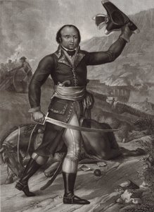 General Thomas-Alexandre Dumas em uniforme de oficial do exército republicano francês -Alexandre Davy de la Pailleterie disse Dumas (1762-1806) Oficial francês pai do escritor francês Alexandre Dumas Pai - o general Thomas Alexandre Davy de la Pailleterie  de Unknown artist