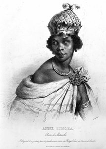 Ginga, a Rainha Quilombola of Matamba and Angola. ANNE ZINGHA QUEEN OF ANGOLA. (1587-1663). de Unknown artist