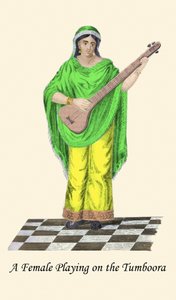 Rapariga a tocar o Tumboora de Unknown Artist