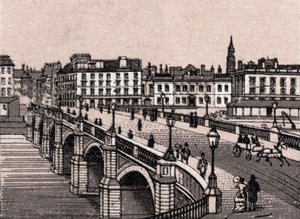 Glasgow, Escócia: vista da Ponte de Broomielaw. in "O mundo ilustra 168 vistas" Sem data (final do século XIX) de Unknown artist