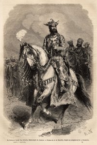 Sua Alteza Syadji Rao Scindia (1846-1886), Maharajah de Gwalior (atual Madhya Pradesh). Engravure pour illustrrer l