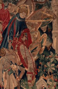 História de Saint Piat e Saint Eleuthère, Cena 8, Centro de Pormenores. Cavaleiros. de Unknown artist