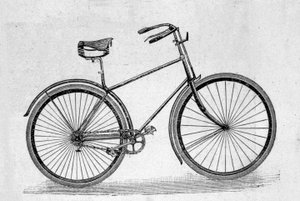 Modelo oco de bicicleta de borracha. de Unknown artist