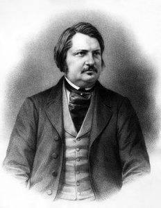 Honore de Balzac (1799-1850) romancista francês , c. 1840 (gravura) de Unknown artist