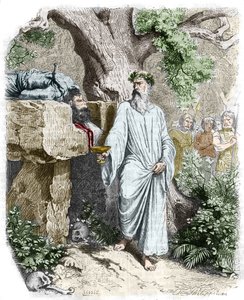 Sacrifício humano por um druida gaulês - no "Histoire de France" de Anquetil. Século XIX. de Unknown artist
