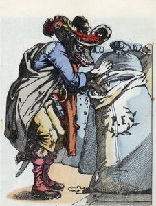 Ilustração do conto "Compere le Loup, Maitre Renard, Comere la Chevre et ses petits biquets" depois de uma fábula de Jean de la Fontaine. Em "Contos da casa para os pequenos". Gravura anónima do século XIX. de Unknown artist