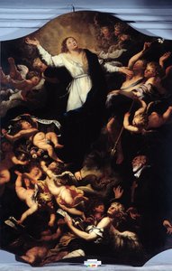 Imaculada Conceição com São Filipe Neri (pintura de Unknown artist