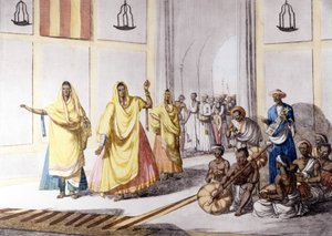 Cultura e civilização indiana: dançarino e música tradicional, Índia. de Unknown artist