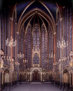 Vista interior da Capela de Sainte de Paris: Capela Alta, Arquitectura de Unknown artist