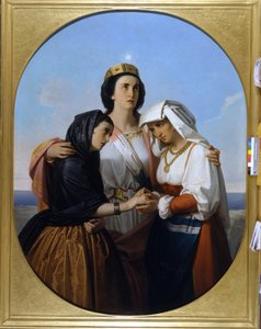 Itália recebe Veneza e Roma (1860) pintura anônima Museo del Risorgimento Milano de Unknown artist