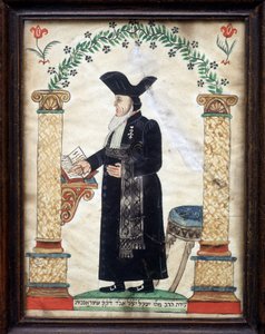 Arte folclórica judaica: Representação de um rabino de Unknown artist