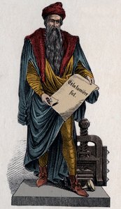 Johann Gutenberg, impressor e ourives alemão de Unknown artist