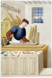 Marcenaria no século XVI - gravura de Unknown artist