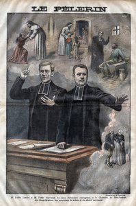 Jules Auguste Lemire (1853-1928) e Hippolyte Gayraud (1856-1911), eclesiásticos e políticos franceses, deputados -engraving em "Le-Pelerin" de 1899 de Unknown artist