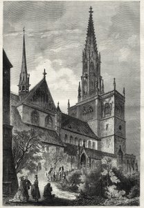 Konstanzer Munster - The Konstanz Minster ou Catedral de Konstanz - Alemanha - Cathedrale Notre-Dame (Notre Dame) de Constance - 1868 - de Unknown artist