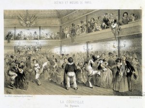 La Courtille: baile folclórico - século XIX de Unknown artist