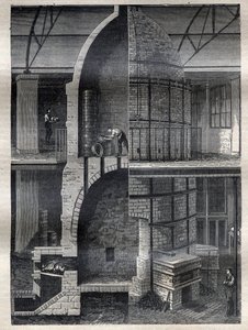 A fabricação de vasos na fábrica de Sevres - Gravação em "La Science francaise de Unknown artist