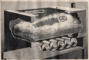 Maternidade artificial: uma incubadora de crianças - Gravura em "La Science francaise de Unknown artist