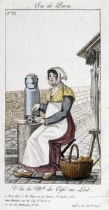 O comerciante do café au lait - em "Cris de Paris de Unknown artist