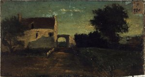 La porte de Clamart (), cerca de 1850, entre 1845 e 1855 (óleo sobre madeira) de Unknown artist