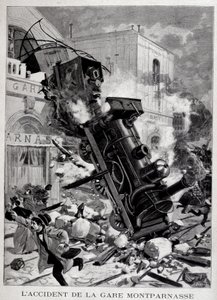 O acidente na Gare Montparnasse em Paris - no "Le Petite Journal de Unknown artist