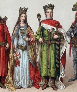 Ladislas II ou V Jagellon (1350-1434), Grão-Duque da Lituânia e Rei da Polónia. Cromolitografia do século XIX. de Unknown artist