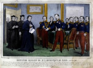 Última missão do Arquéveque de Paris (25 de Junho de 1848) de Unknown artist