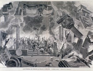 Última cena da ópera Os Trohans de Hector Berlioz de Unknown artist