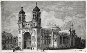 Le Palais Rameau (1878-1881) em Lille - gravura de 1884 de Unknown artist