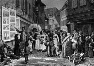 A cantora de lamas na Alsácia. Gravação no "Le Journal de la jeunesse". de Unknown artist