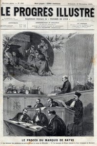 Le proces du marquês de Nayve aux assizes de Bourges em 1895 - Gravação em "Le Progres illustrious" de 1895 de Unknown artist